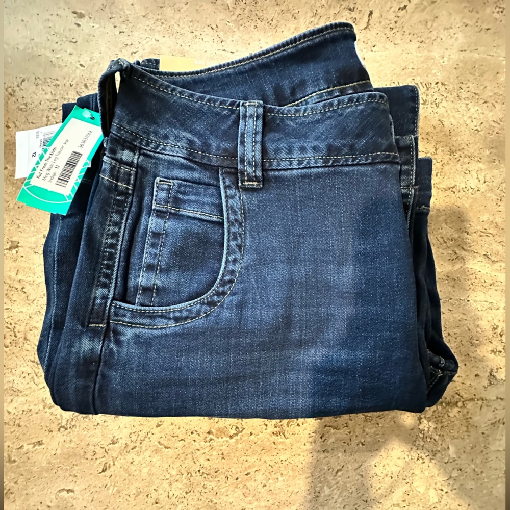 Kut from the Kloth Dark Indigo High-Rise Wide Leg Jeans - Picture 8 of 9